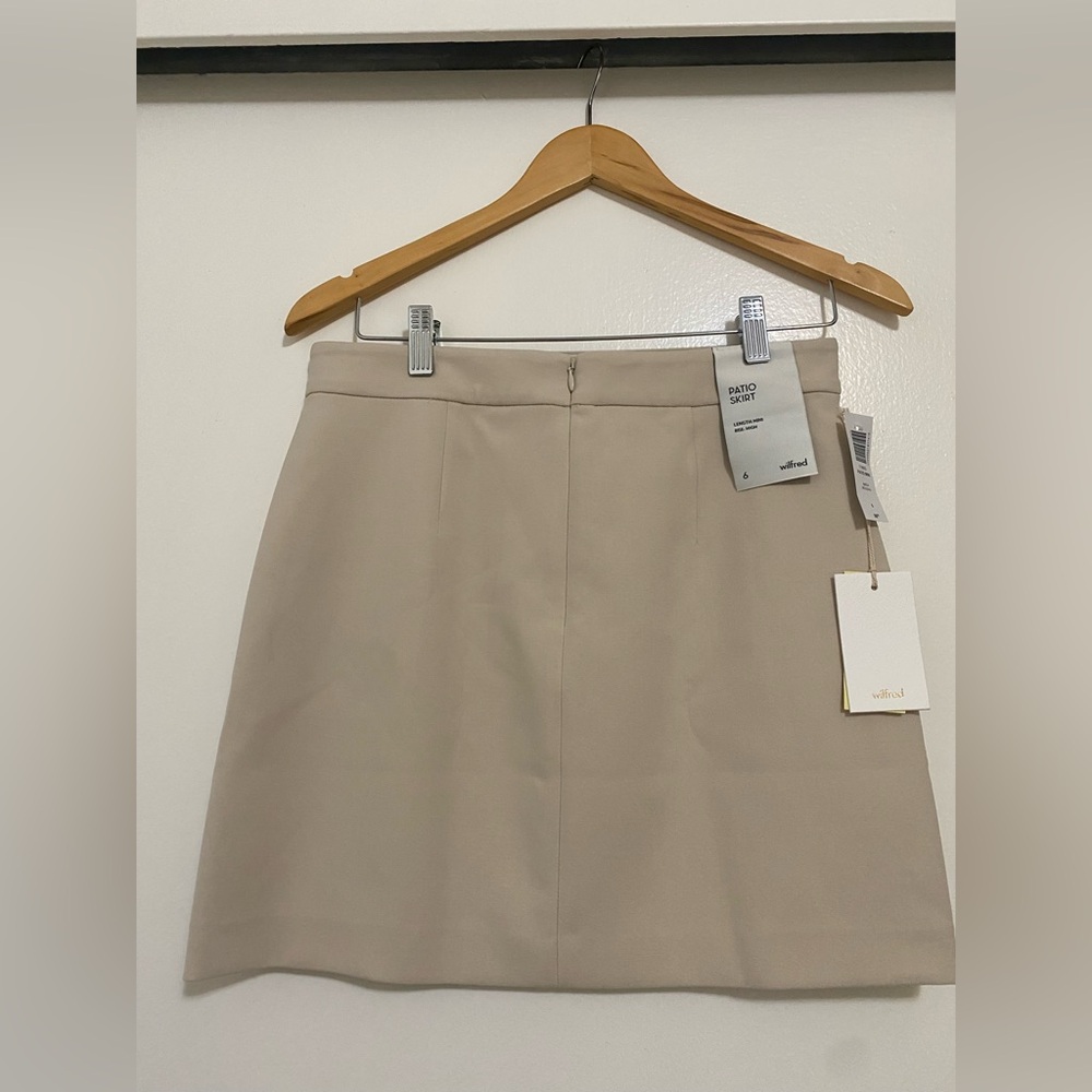 Aritzia Wilfred Patio Mini Skirt Birch Bouleau - Picture 12 of 13